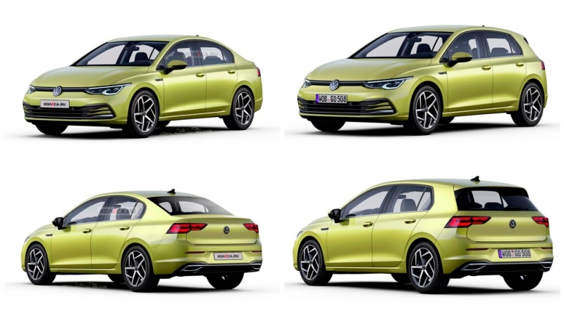 Дизайнеры представили, каким мог быть седан Volkswagen Golf Дизайнеры представили, каким мог быть седан Volkswagen Golf
